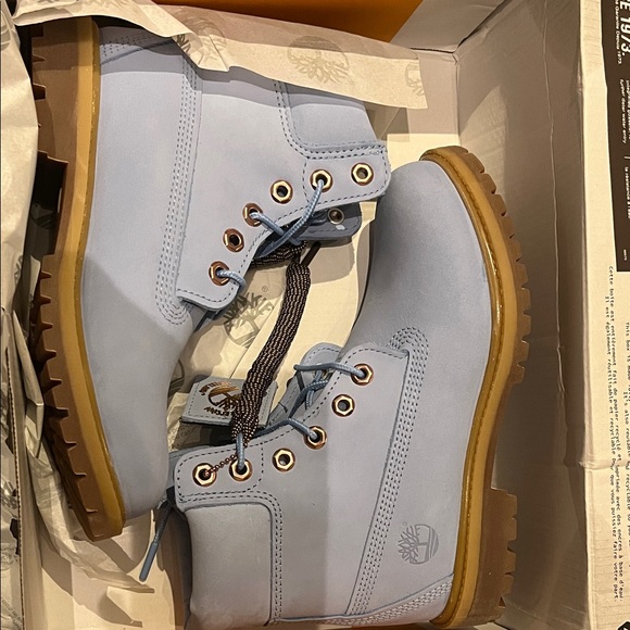 Timberland Premium Light Blue 6” waterproof nubuck Boots